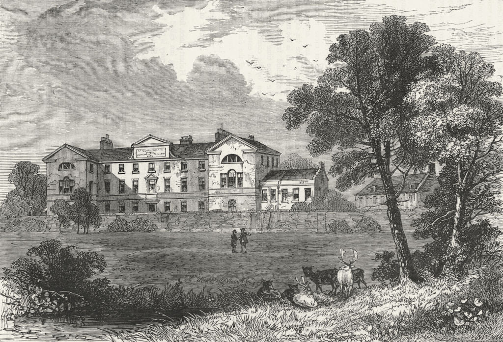 LONDON. Belgravia. St George's Hospital, 1745 1880 old antique print picture